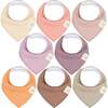 8-Pack Organic Baby Bandana Drool Bibs for Boys and Girls, Mauve - Bibs - 1 - thumbnail