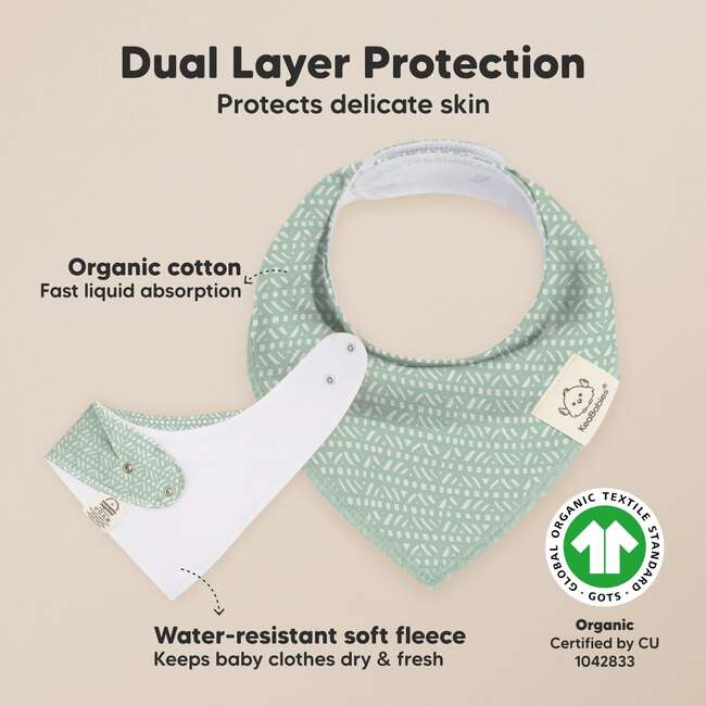 8-Pack Organic Baby Bandana Drool Bibs for Boys and Girls, Nordic - Bibs - 2