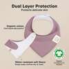 8-Pack Organic Baby Bandana Drool Bibs for Boys and Girls, Mauve - Bibs - 2