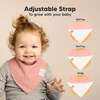 8-Pack Organic Baby Bandana Drool Bibs for Boys and Girls, Mauve - Bibs - 3
