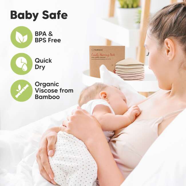Women’s 8pk Comfy Organic Nursing Pads for Breastfeeding, Neutrals - Breastfeeding Support - 5