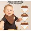 8-Pack Organic Baby Bandana Drool Bibs for Boys and Girl, Terracotta - Bibs - 3