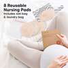 Women’s 8pk Comfy Organic Nursing Pads for Breastfeeding, Neutrals - Breastfeeding Support - 6