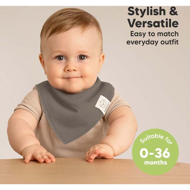 8-Pack Organic Baby Bandana Drool Bibs for Boys and Girl, Terracotta - Bibs - 4