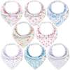 8-Pack Organic Baby Bandana Drool Bibs for Boys and Girls, Flourish - Bibs - 1 - thumbnail