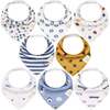 8-Pack Organic Baby Bandana Drool Bibs for Boys and Girls, Let Loose - Bibs - 1 - thumbnail