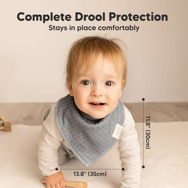 8-Pack Organic Baby Bandana Drool Bibs for Boys and Girls, Nordic - Bibs - 7