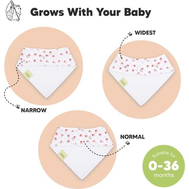 8-Pack Organic Baby Bandana Drool Bibs for Boys and Girls, Flourish - Bibs - 3