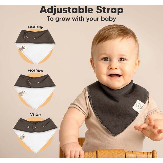 8-Pack Organic Baby Bandana Drool Bibs for Boys and Girls, Basics - Bibs - 3