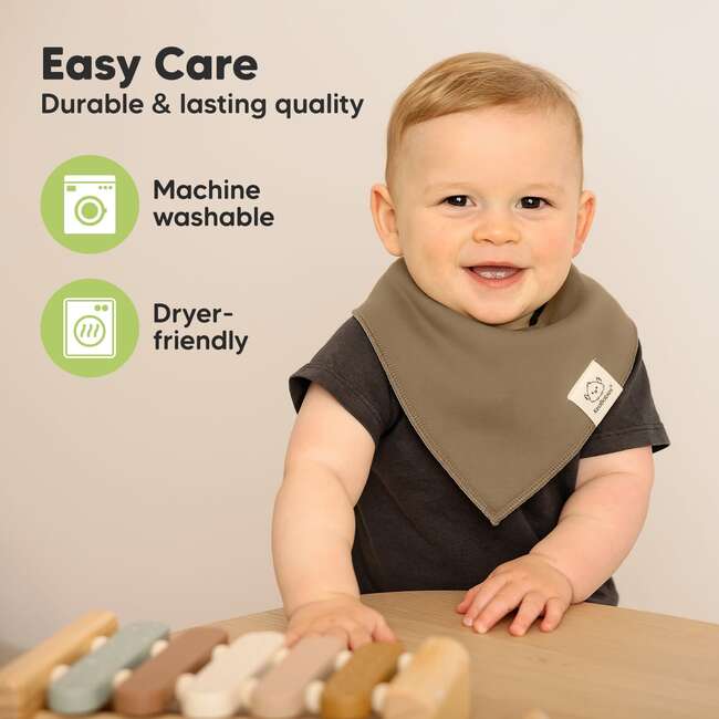 8-Pack Organic Baby Bandana Drool Bibs for Boys and Girl, Terracotta - Bibs - 7