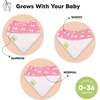 8-Pack Organic Baby Bandana Drool Bibs for Boys and Girls, Pink Dreams - Bibs - 3