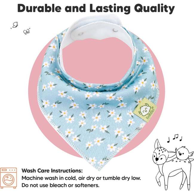8-Pack Organic Baby Bandana Drool Bibs for Boys and Girls, Flourish - Bibs - 6