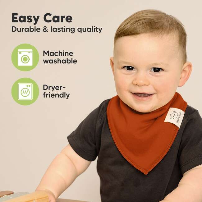 8-Pack Organic Baby Bandana Drool Bibs for Boys and Girls, Hunter - Bibs - 7