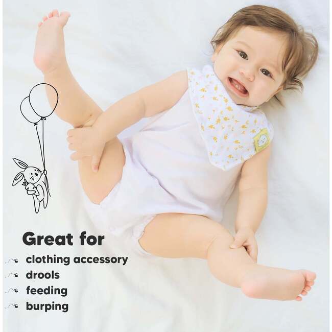 8-Pack Organic Baby Bandana Drool Bibs for Boys and Girls, Pink Dreams - Bibs - 5