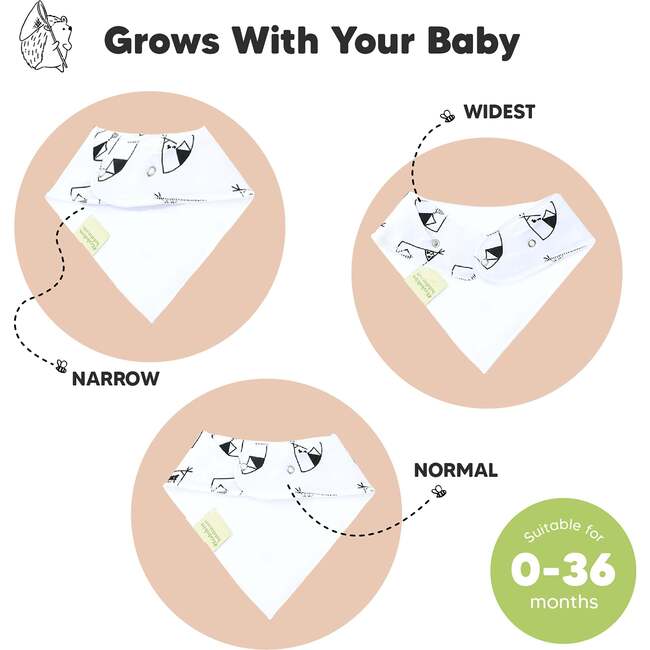 8-Pack Organic Baby Bandana Drool Bibs for Boys and Girls, Baby Boss - Bibs - 3