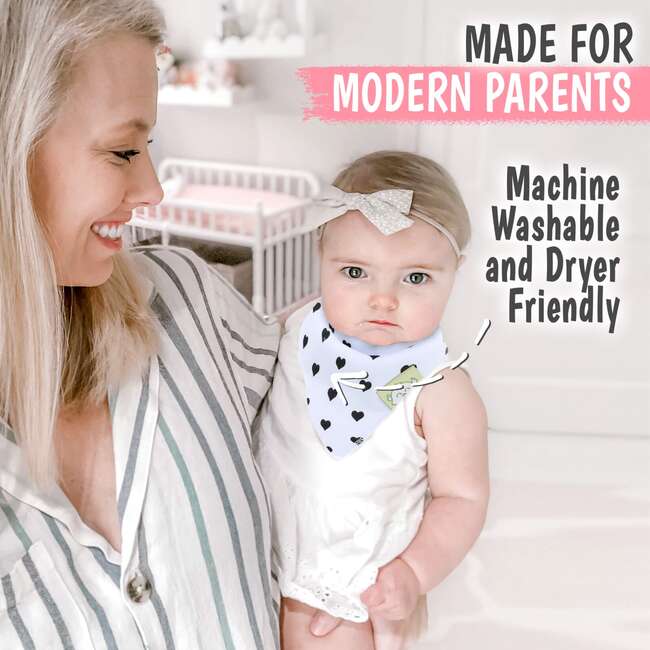 8-Pack Organic Baby Bandana Drool Bibs for Boys and Girls, Bold Bravery - Bibs - 8