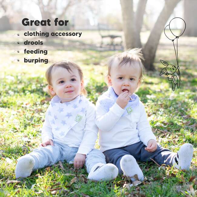 8-Pack Organic Baby Bandana Drool Bibs for Boys and Girls, Constellation - Bibs - 5