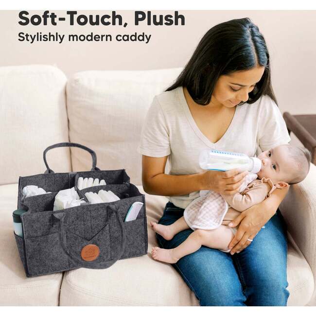 Original Baby Diaper Caddy Organizer for Nursery, Mystic Gray - Carriers - 2