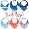 8-Pack Organic Baby Bandana Drool Bibs for Boys and Girls, Seaside - Bibs - 1 - thumbnail
