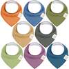 8-Pack Organic Baby Bandana Drool Bibs for Boys and Girls, Cruise - Bibs - 1 - thumbnail
