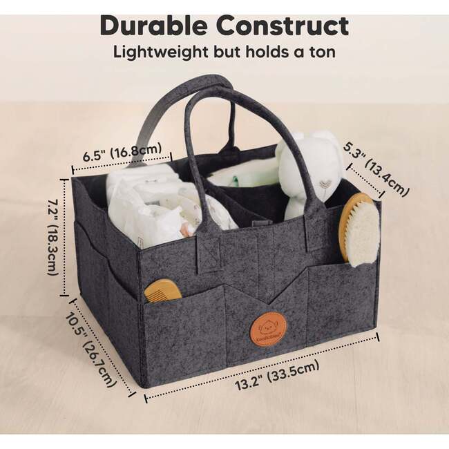 Original Baby Diaper Caddy Organizer for Nursery, Mystic Gray - Carriers - 3