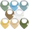 8-Pack Organic Baby Bandana Drool Bibs for Boys and Girls, Daybreak - Bibs - 1 - thumbnail