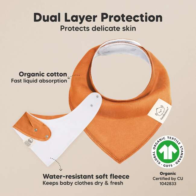8-Pack Organic Baby Bandana Drool Bibs for Boys and Girls, Cruise - Bibs - 2