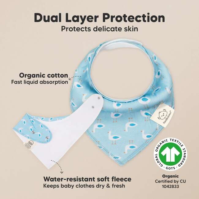 8-Pack Organic Baby Bandana Drool Bibs for Boys and Girls, Seaside - Bibs - 2