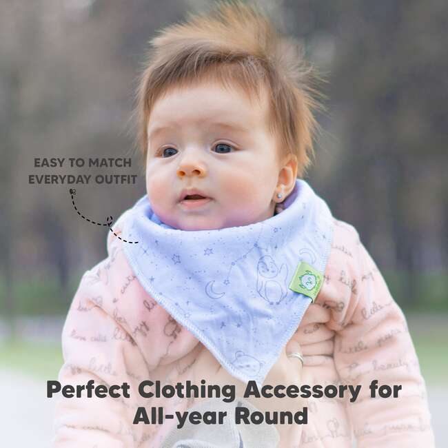 8-Pack Organic Baby Bandana Drool Bibs for Boys and Girls, Constellation - Bibs - 8
