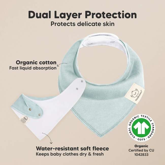 8-Pack Organic Baby Bandana Drool Bibs for Boys and Girls, Daybreak - Bibs - 2