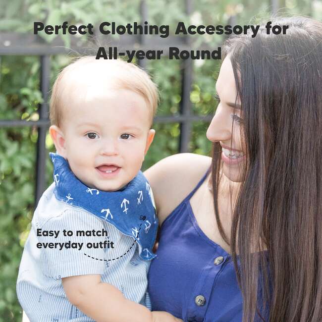 8-Pack Organic Baby Bandana Drool Bibs for Boys and Girls, Adventurer - Bibs - 8