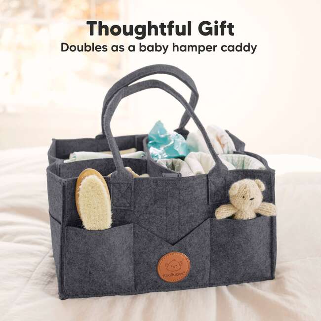 Original Baby Diaper Caddy Organizer for Nursery, Mystic Gray - Carriers - 6