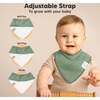8-Pack Organic Baby Bandana Drool Bibs for Boys and Girls, Daybreak - Bibs - 3