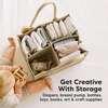 Original Baby Diaper Caddy Organizer for Nursery, Light Mocha - Carriers - 7