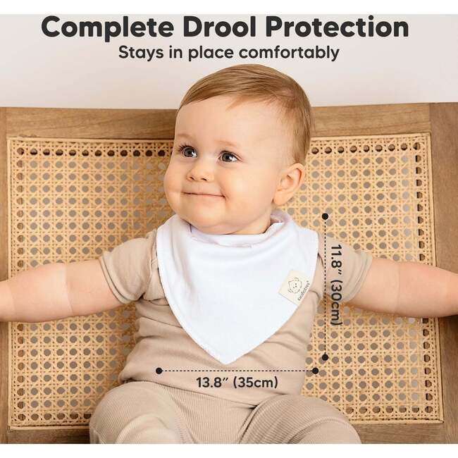 8-Pack Organic Baby Bandana Drool Bibs for Boys and Girls, Daybreak - Bibs - 5