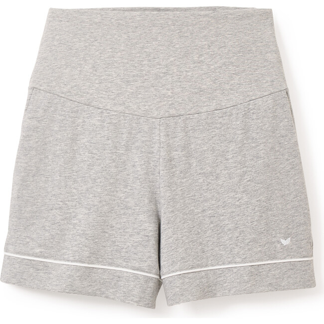 Pima Cotton Maternity Shorts, Heather Grey