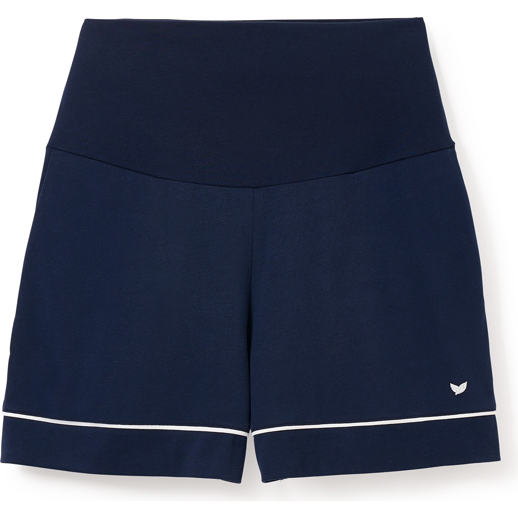 Pima Cotton Maternity Shorts, Navy - Shorts - 1