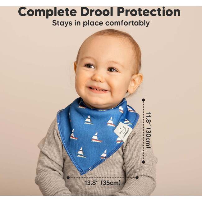 8-Pack Organic Baby Bandana Drool Bibs for Boys and Girls, Seaside - Bibs - 7