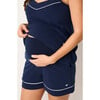 Pima Cotton Maternity Shorts, Navy - Shorts - 2