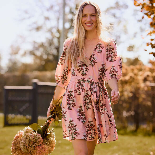 Womens Esperanza Dress - Pink Bouquet Floral - Dresses - 2