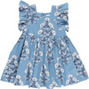 Girls Elsie Dress - Blue Bouquet Floral - Dresses - 1 - thumbnail