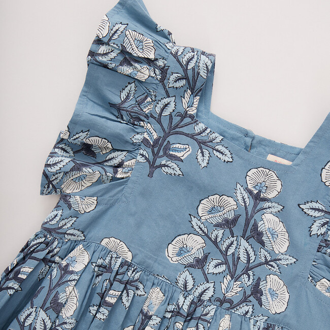 Girls Elsie Dress - Blue Bouquet Floral - Dresses - 3