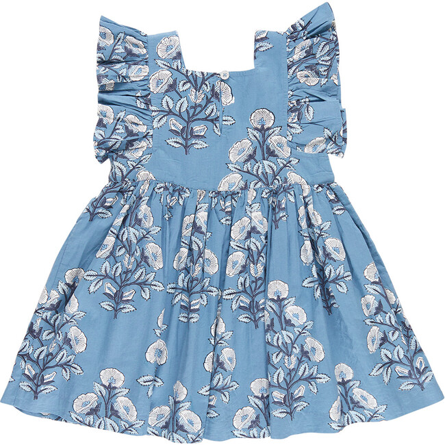 Girls Elsie Dress - Blue Bouquet Floral - Dresses - 7