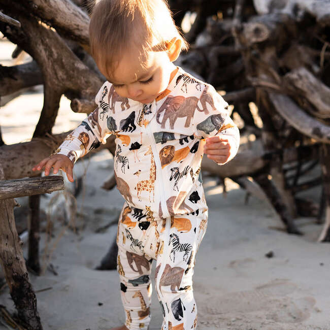 Baby Bamboo Romper - Animals of Africa - Pajamas - 2