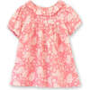 Toddler Dress with Lace Trim, Pink and White Floral - Dresses - 1 - thumbnail