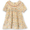 Toddler Dress with Lace Trim, Orange and Blue Floral - Dresses - 1 - thumbnail