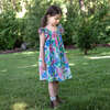 Girls Square Neck Dress, Spring Floral - Dresses - 2