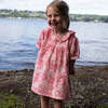 Toddler Dress with Lace Trim, Pink and White Floral - Dresses - 2