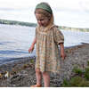 Toddler Dress with Lace Trim, Orange and Blue Floral - Dresses - 3