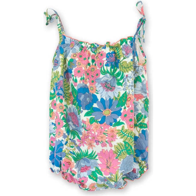 Open-tie Baby Strap Romper, Spring Floral - Rompers - 6